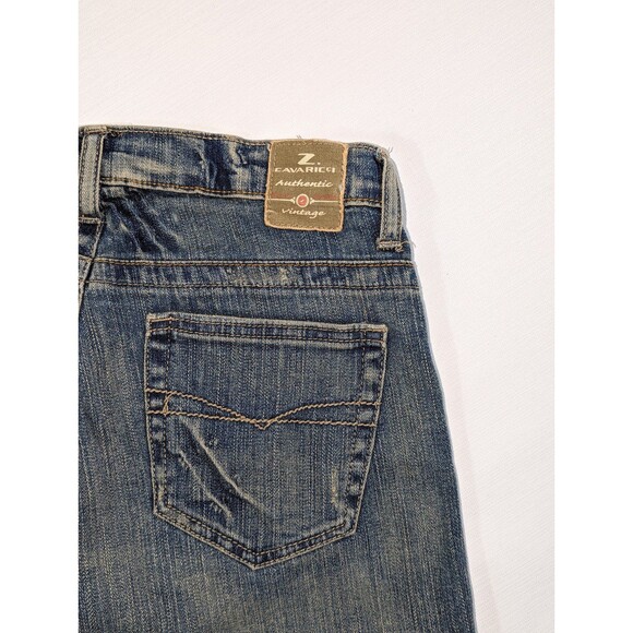 Z. Cavaricci Retro Size 8 Vintage Flare Blue Jeans with Floral Embellishments - Picture 6 of 11